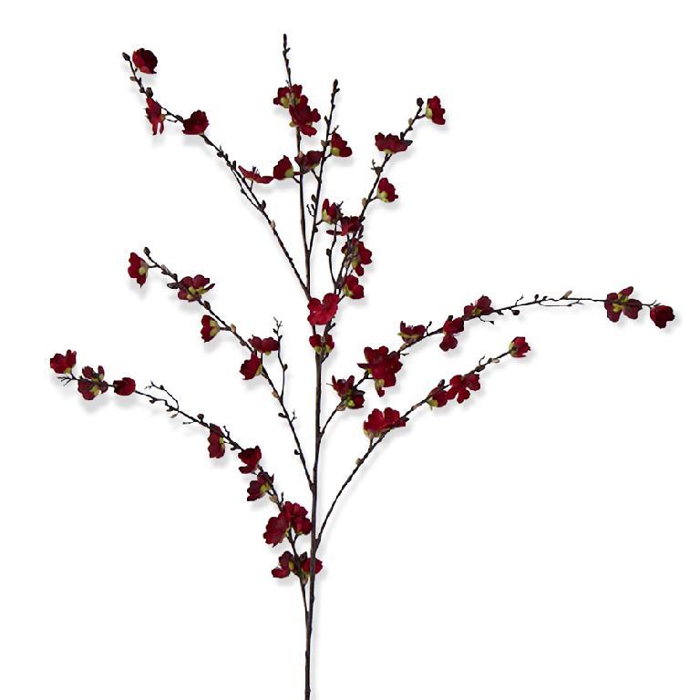 50 Inch Red Cherry Blossom Stem