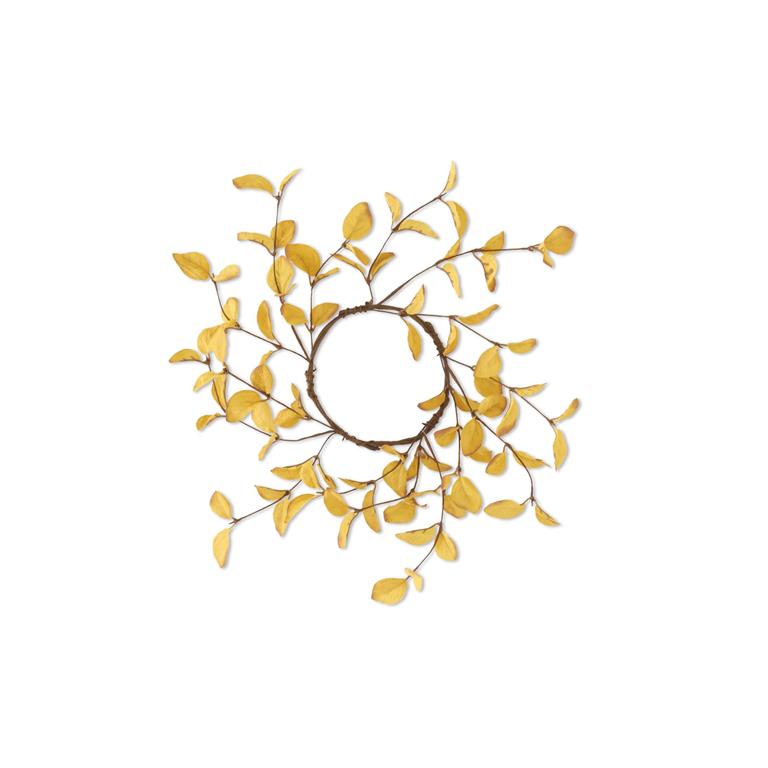 10 Inch Llight Yellow Eucalyptus Candle Ring