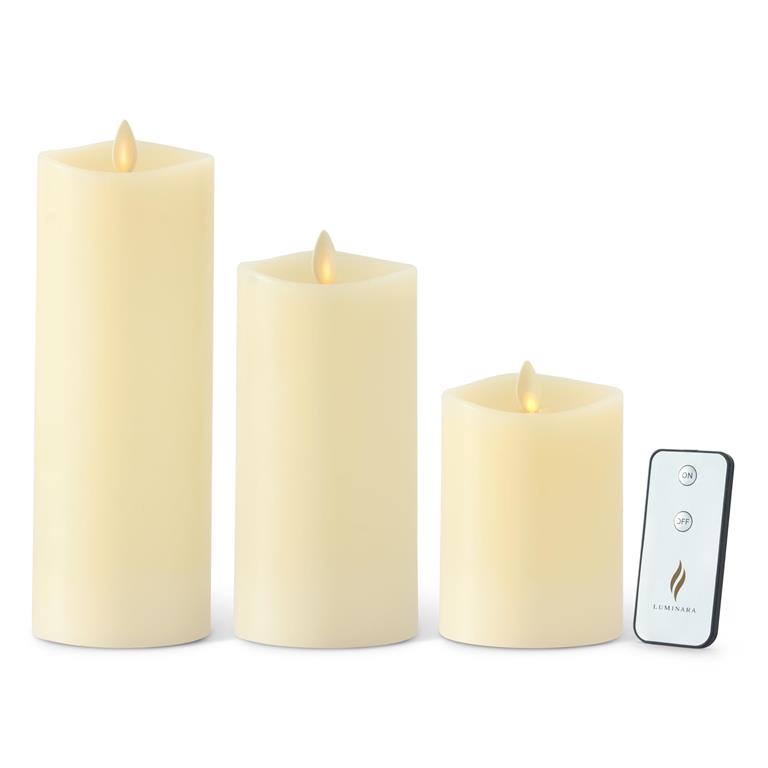 Ivory Wax Luminara Indoor Pillar Candle