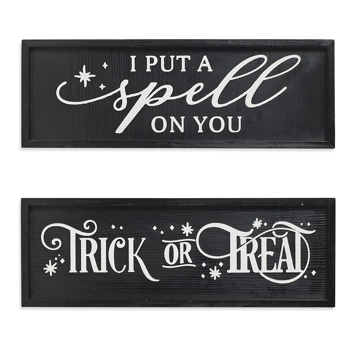 24"L Wood Halloween Engraved Wall Art