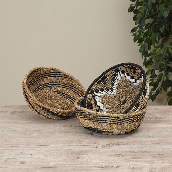 12.6"D Hand Woven Baskets