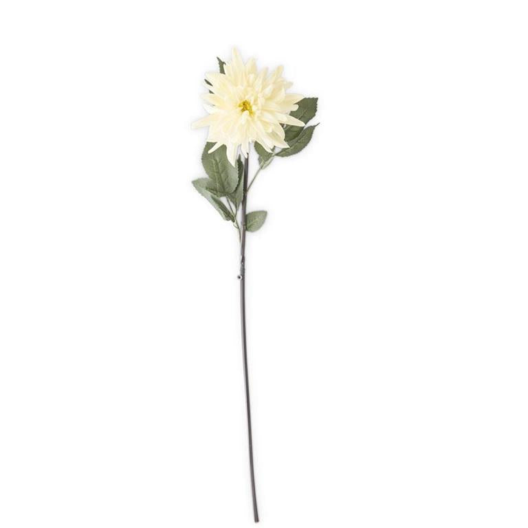 30 Inch White Real Touch Mum Stem