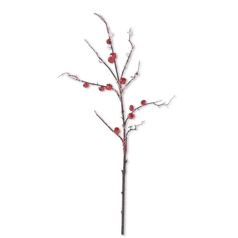 36 Inch Icy Stem w/Red Bells