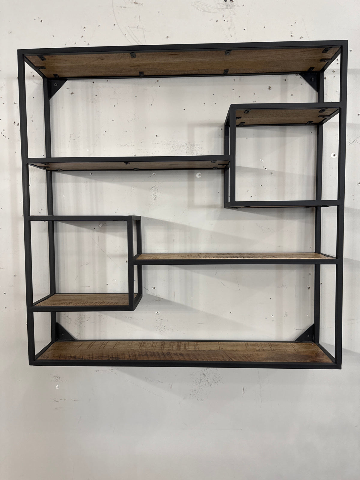 31.5" Iron/Wood Wall Shelf