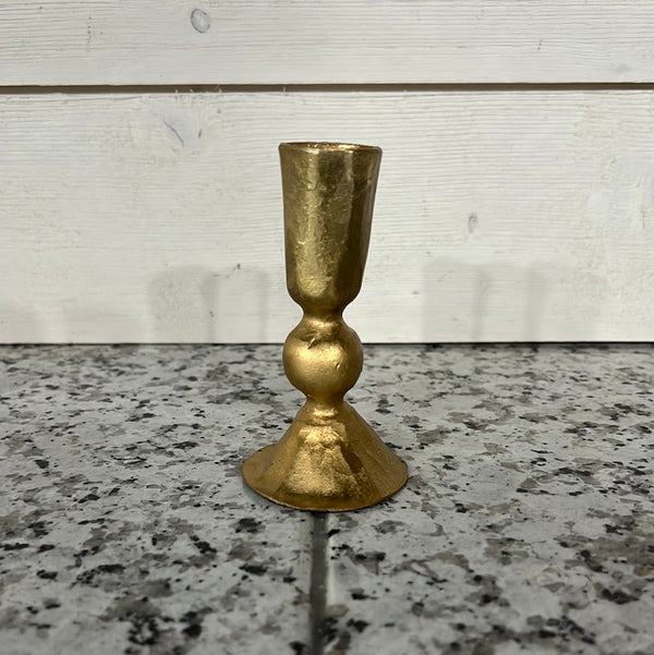 Antique Gold Ball Candle Holder