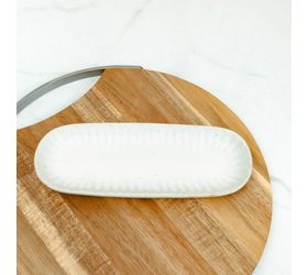 10" WHITE OBLONG PLATTER