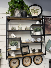 31.5" Iron/Wood Wall Shelf