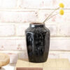 6.9" BLACK CERAMIC VASE