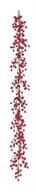 CRANBERRY GARLAND, 6'; WATERPROOF, RED