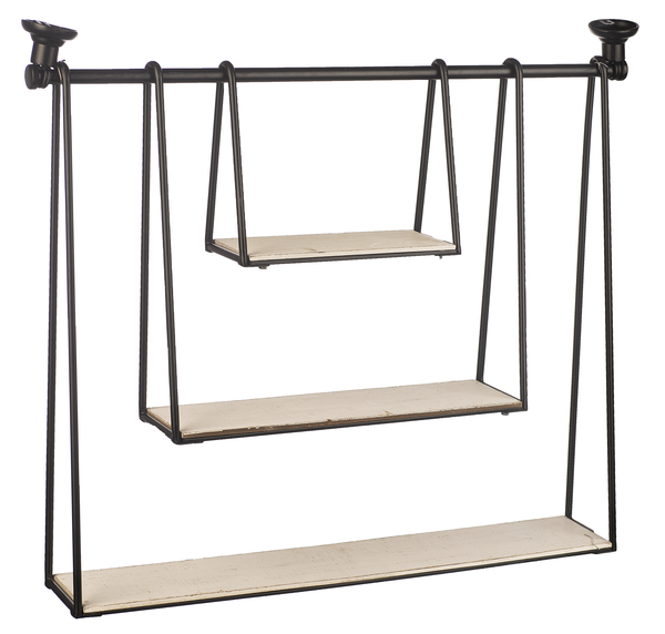 Black & White Three-Tier Wall Shelf