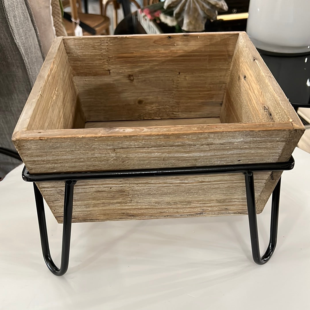 Square Reclaimed Wood Planters