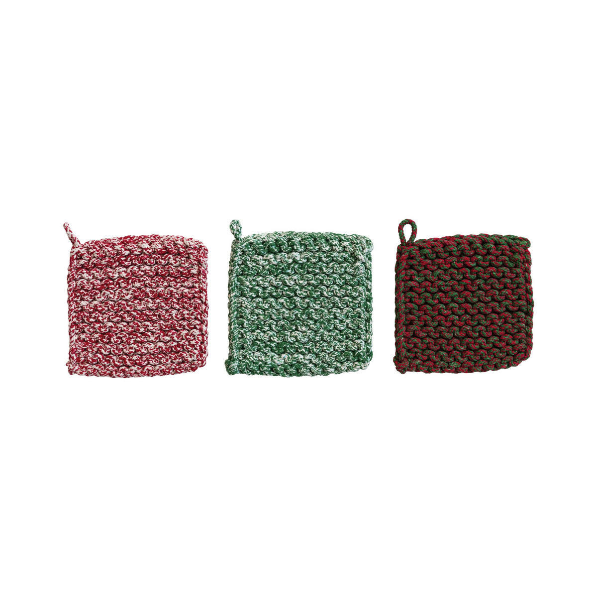 Melange Cotton Crocheted Pot Holder