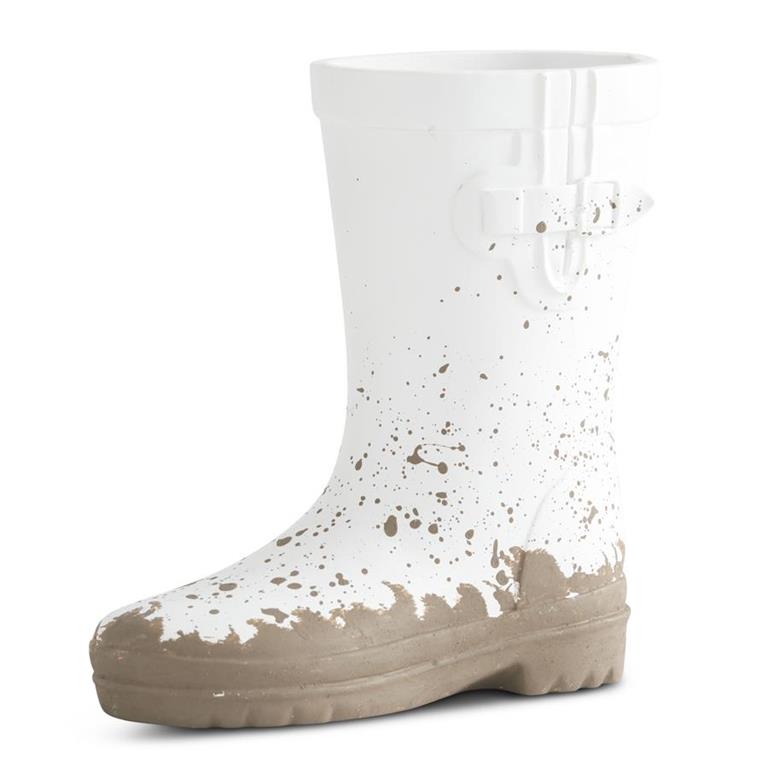 4.25 Inch White Resin Rainboot