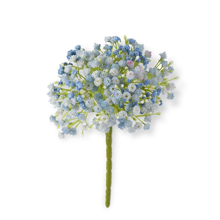 9 Inch Blue Baby's Breath Pick