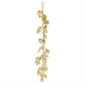 60 Inch Gold Dusted Birch Leaf Garland
