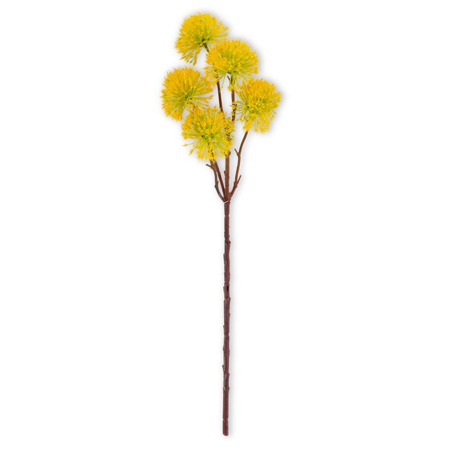 21 inch Yellow Thistle Spray